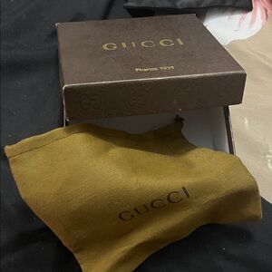 Gucci Brown Box with Mustard Dust Bag